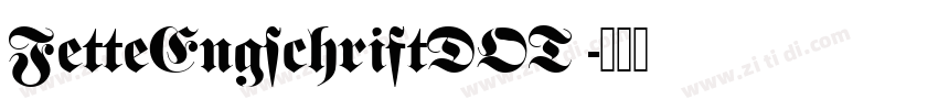 FetteEngschriftDOT 字体转换